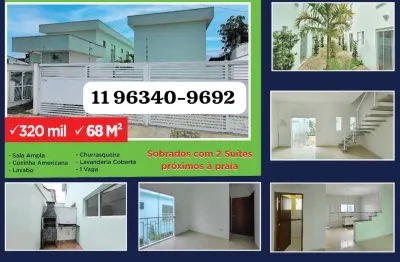 Sobrado novo em condomínio à venda em itanhaém, litoral sul sp