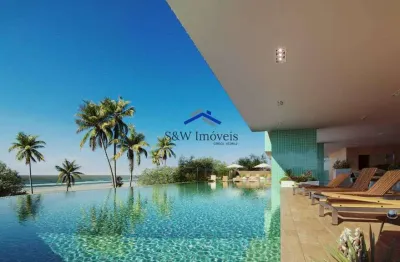 Apartamento frente ao mar com piscina borda infinita - mongaguá