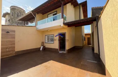 Sobrado com 2 quartos, lado pr, mongaguá - r$ 530 mil, cod: 459