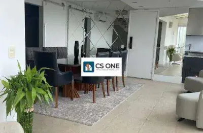 Cobertura à venda, 227,81m² 3 quartos 3 suítes 4 vagas centro, santo andré
