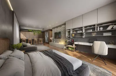 Venha ser donno desse studio com terraço no kobrasol