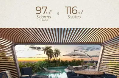 Lançamento oase - apartamento à venda, 3 suítes, 116m², 2 vagas, nova prochet, londrina, pr