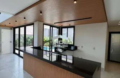 Casa moderna à venda em condomínio exclusivo de campinas-sp, 3 quartos, 3 suítes, 2 salas, 4 banheiros, 4 vagas de garagem, 215m².