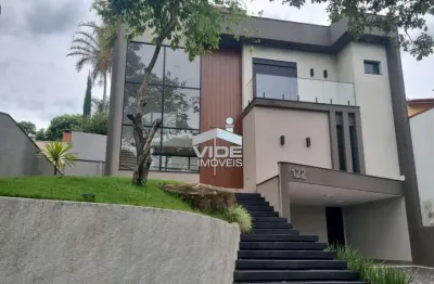Casa moderna à venda em condomínio exclusivo de campinas-sp, 3 quartos, 3 suítes, 2 salas, 4 banheiros, 4 vagas de garagem, 215m².