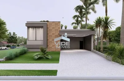 Imponente casa em condomínio à venda em paulínia-sp, parque brasil 500  3 quartos, 3 suítes, 3 salas, 5 banheiros, 4 vagas  220,75 m²