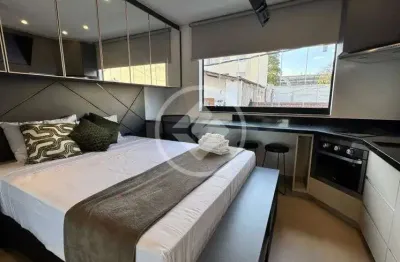 Alugo studio mobiliado, 28m², moema índios. codigo: 151460