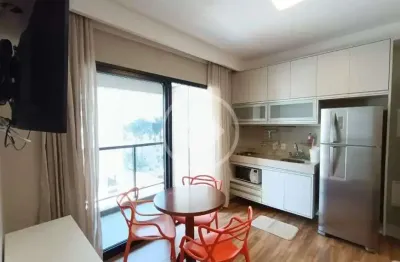 Alugo apartamento, mobiliado, 35m², 1 suíte, 1 banheiro, 1 vaga de garagem, área de lazer, vila olím