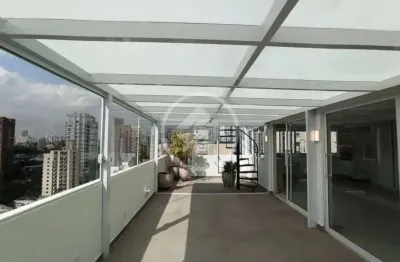 Cobertura reformada para venda e locação em moema, 200 m², 2 dormitórios, 1 suíte com closet, 1 vaga