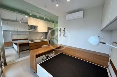 Belissimo studio mobiliado com varanda no brooklin para alugar codigo: 129400