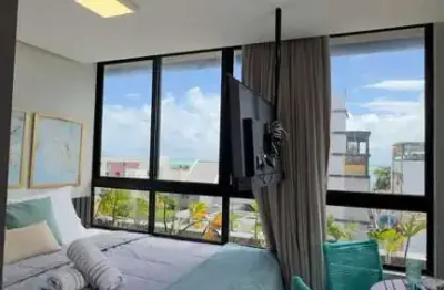 Flat com vista mar e todo mobiliado na praia do jardim oceania