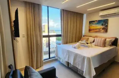 Flat todo mobiliado com 24m² e vista para o mar na praia do jardim oceania