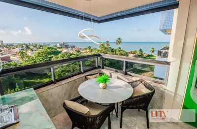 Apartamento com 64 m² e 2 quartos com linda vista para o mar no blue beach
