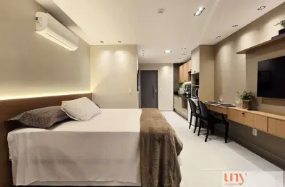 Flat novo mobiliado com 27 m² e vista para o mar, em ótima localização no bairro de manaíra