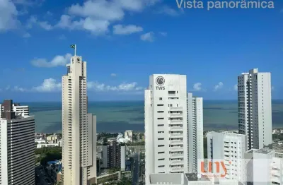Apartamento com 4 suítes e 4 vagas em andar alto com vista para o mar no altiplano
