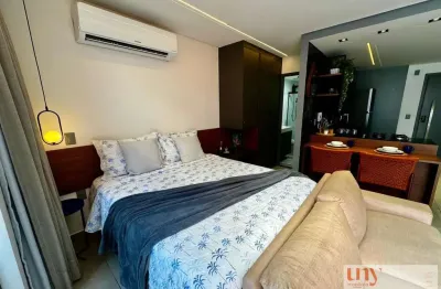 Flat porteira fechada com 40 m² a poucos metros da praia no jardim oceania