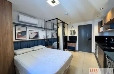 Flat novo com 18 m², todo mobiliado, no empreendimento get one no jardim oceania