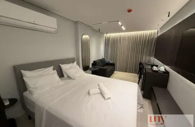 Porteira fechada! flat novo térreo com 27,40 m² pé na areia no bairro jardim oceania