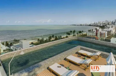 Oportunidade de repasse! flat no get for you localizado a 50 metros da praia no jardim oceania - vista mar!