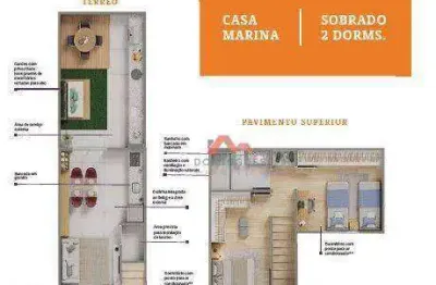 Sobrado com 2 dormitórios à venda, 55 m² por r$ 259.800,00 - bairro pacaembu - americana/sp