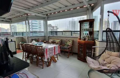 Cobertura com 3 dormitórios à venda, 115 m² por r$ 580.000,00 - vila caiçara - praia grande/sp