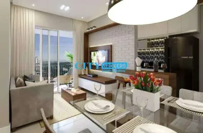 Apartamento à venda 48m ², sala com sacada, cozinha, 2 quartos sendo 1 suíte, condomínio gran vitta na vila augusta em guarulhos