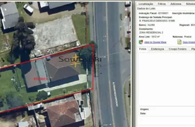 Terreno na francisco derosso no bairro xaxim - potencial para terreno comercial
