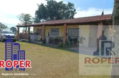 Lindo sitio de 24.000 m²/casa sede/piscina/área gourmet e 5 quiosques à venda em atibaia
