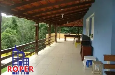 Excelente chácara com 2.500 m²/casa sede/ área gourmet/ piscina à venda em santa isabel