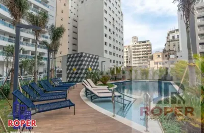 Lindo apartamento mobiliado de 48 m²/1 dormitório/1 vaga à venda no condomínio helbor urban resort na republica, são paulo