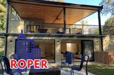 Linda casa mobiliada de alto padrão com 455 m²/casa sede/piscina/espaço gourmet a venda/locação em condominio fechado estância parque atibaia