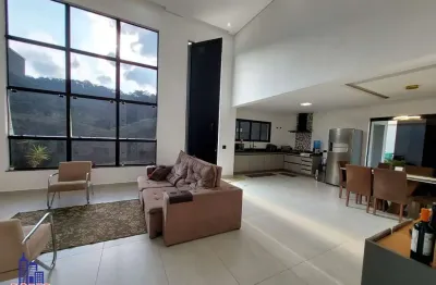 Linda casa de alto padrão com 3 dormitórios/6 vagas à venda no condomínio fechado quintas da boa vista em atibaia