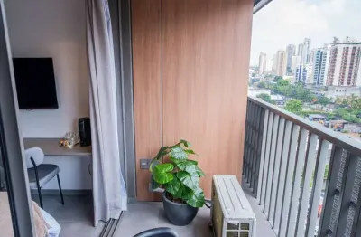 Studio mobiliado de 25 m² com varanda para alugar no analia franco