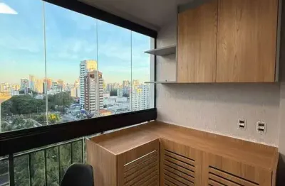 Lindo studio mobiliado com 28 m²/varanda para alugar na vila mariana