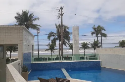 Apartamento frente mar com piscina em mongaguá - r$ 400.000,00.