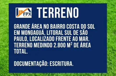 Terreno frente mar com escritura em mongaguá - r$ 3.000.000,00.