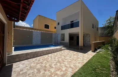 Casa com 3 quartos, piscina e área gourmet em itanhaém - r$ 479.000,00.