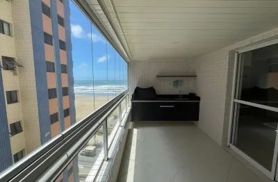 Apartamento frente mar com 2 quartos e piscina em praia grande.