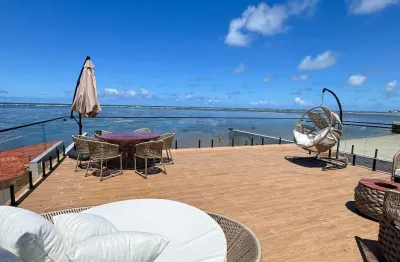 Linda casa - imóvel de luxo à beira-mar, pé na areia, barra nova