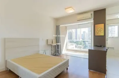 Studio para locação no brooklin com 1 suíte, 1 banheiro, 1 vaga, 33m².