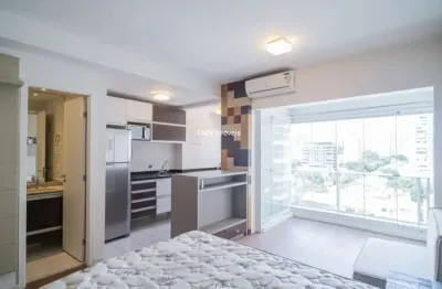 Studio para locação no brooklin com 1 suíte, 1 banheiro, 1 vaga, 36m².