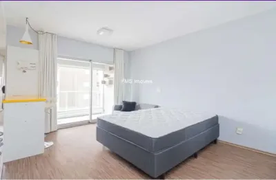 Studio para locação no brooklin com 1 suíte, 1 banheiro, 1 vaga, 33m².