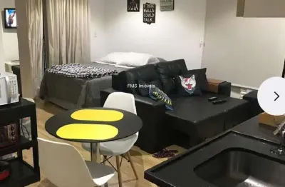 Apartamento à venda ou locação no campo belo com 1 quarto, 1 banheiro, 1 vaga.