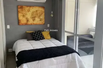 Apartamento para locação ou venda no Brooklin com 1 suíte e 1 vaga.