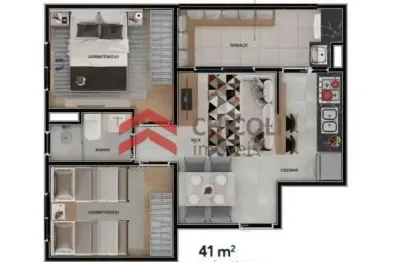 Apartamento com 2 quartos à venda na tomás sepé, 615, jardim da glória, cotia por r$ 269.000