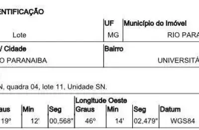 Oportunidade única em rio paranaiba - mg | tipo: terreno | negociação: leilão  | situação: imóvel