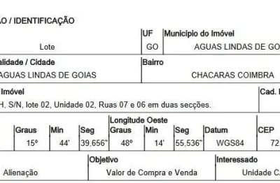 Oportunidade única em aguas lindas de goias - go | tipo: terreno | negociação: venda direta online  | situação: imóvel