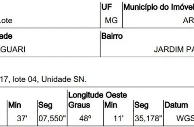 Oportunidade Única em ARAGUARI - MG | Tipo: Terreno | Negociação: Venda Direta Online  | Situação: Imóvel