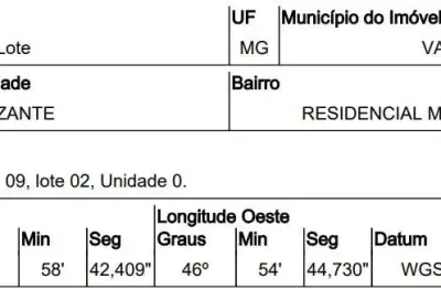 Oportunidade Única em VAZANTE - MG | Tipo: Terreno | Negociação: Leilão  | Situação: Imóvel