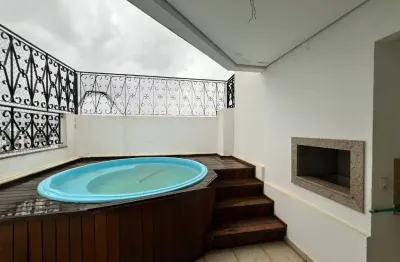 Cobertura com piscina e churrasqueira próximo do parque mãe bonifácia - edifício torres de são georges - bairro santa helena