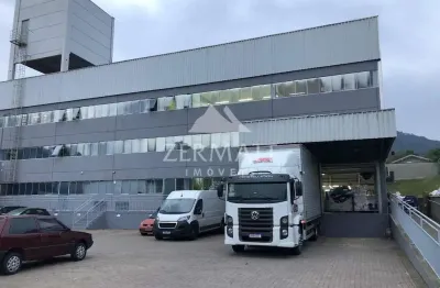 Galpão para alugar, 892 m² por r$ 22.565,23/mês - passo manso - blumenau/sc